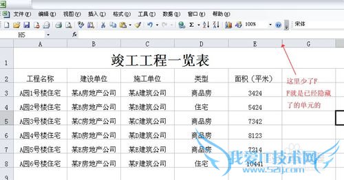 Microsoft Excel如何隐藏单元格