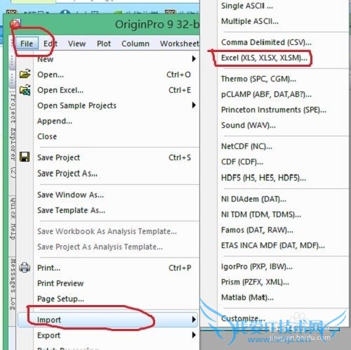 origin9.0̳̣[7]Excel