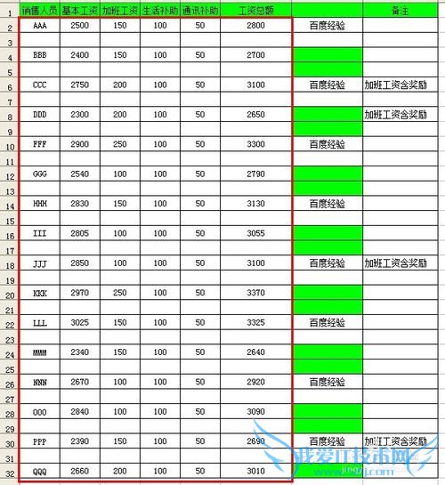 如何使用Excel的定位功能快速制作工资条