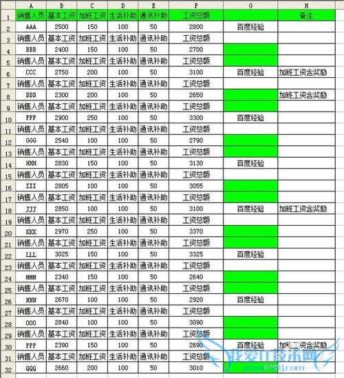 如何使用Excel的定位功能快速制作工资条