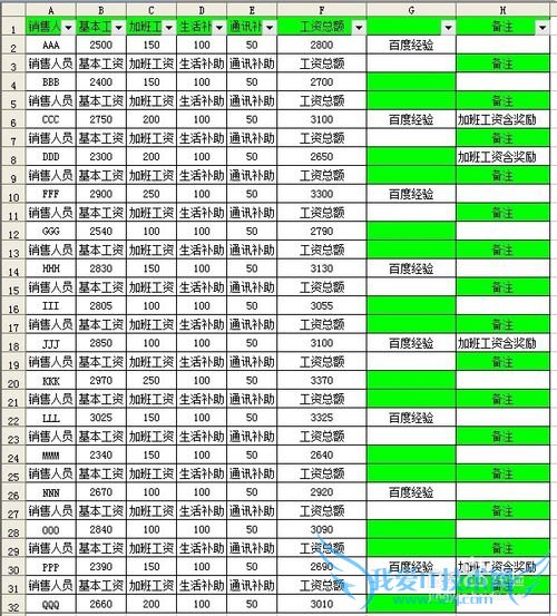 如何使用Excel的定位功能快速制作工资条