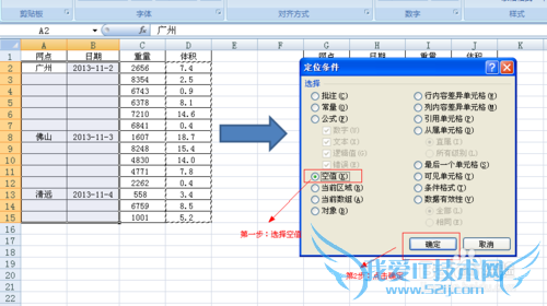 excel如何在空白单元格中快速填充不同数据