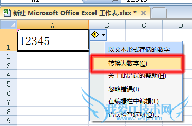 Excel中文本型数字如何转换成数值型数字