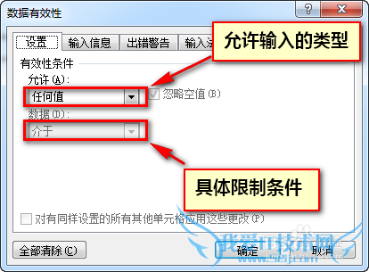 excel怎么限制单元格输入的内容