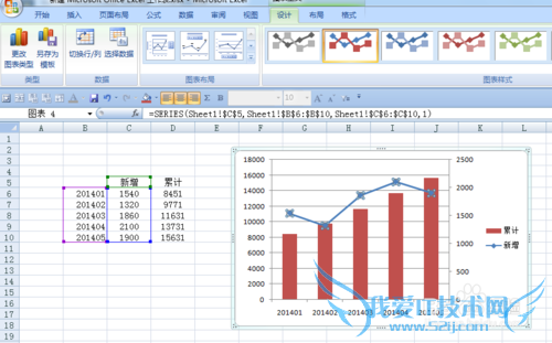 EXCEL制作柱状折线图