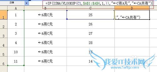 如何快速辨别Excel中两列数据是否相同