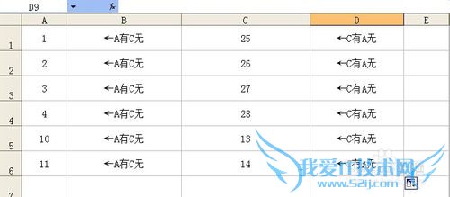 如何快速辨别Excel中两列数据是否相同