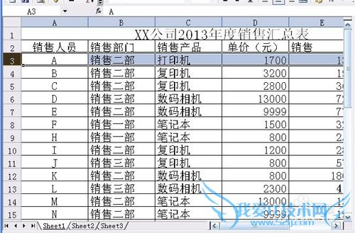Excel如何在工作表中永远显示标题行或列