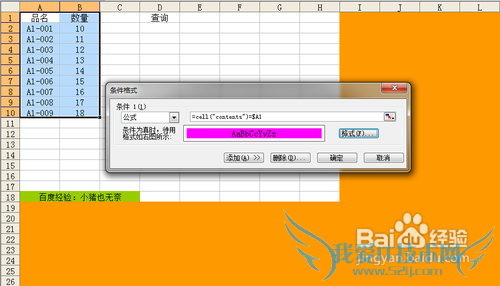 【Excel技巧】利用条件格式实现高亮查询结果