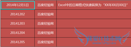 Excel中的日期格式快速转换为“XX年XX月XX日”