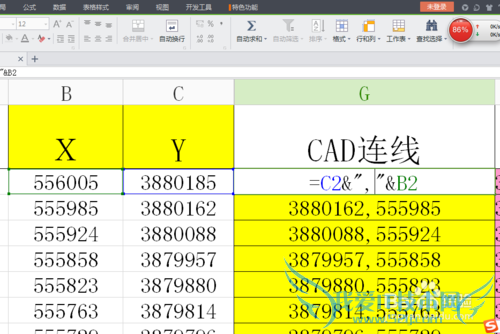 如何利用excel表格快速的进行CAD坐标展点