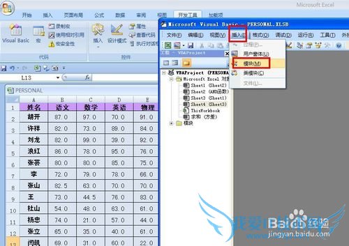 EXCEL技巧——如何利用VBA突出显示及格学生