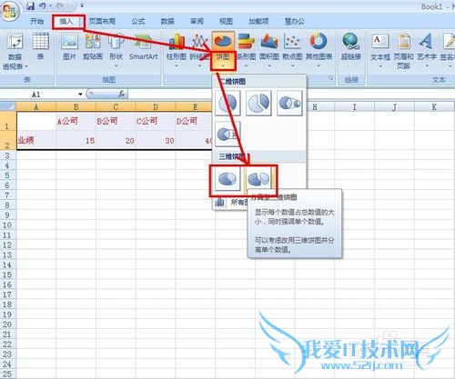 Excel如何制作三维饼状图