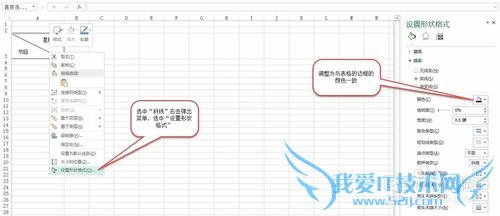 如何在Excel中表格中做一个类似课程表头(2分栏)