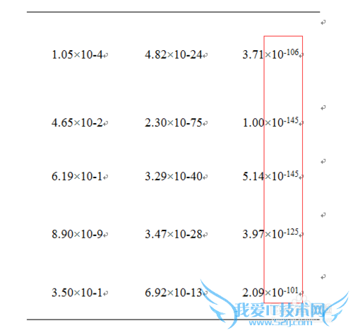 在word中将excel格式的科学计数转换成×10^n格式