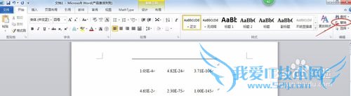 在word中将excel格式的科学计数转换成×10^n格式