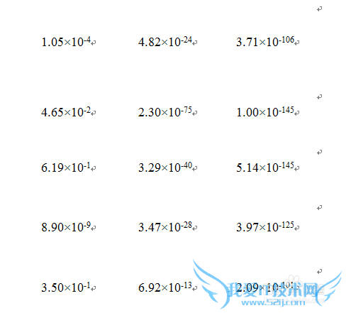 在word中将excel格式的科学计数转换成×10^n格式