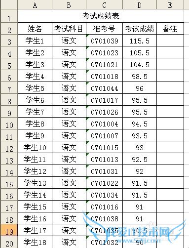 Excel如何统计各分数段学生考试成绩分布情况