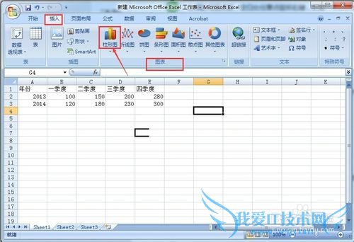 EXCEL2007怎么插入图表