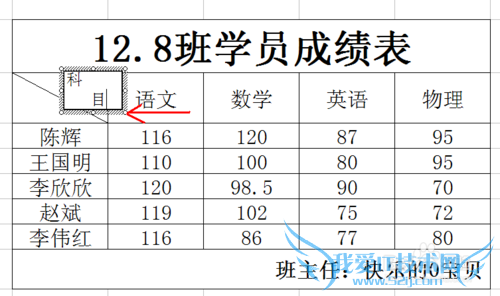 教你如何在excel中制作斜表头并在斜表头中打字