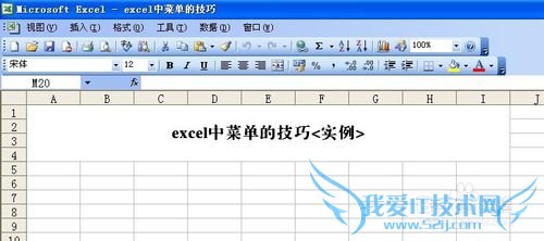 excel中菜单的技巧
