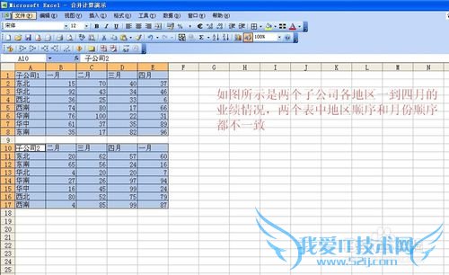 excel中合并计算用法实例详解