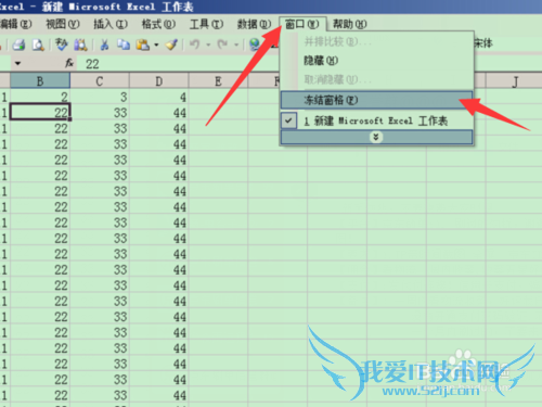 怎么在excel表格中固定第一行