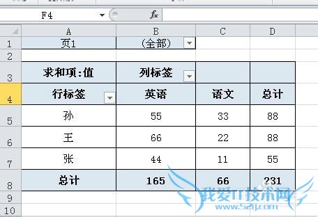 Excel2010如何汇总多个工作表不同顺序的数据源