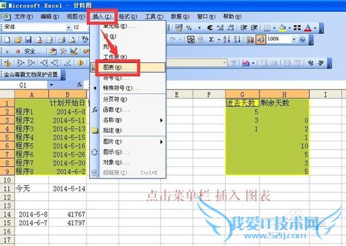excel中用堆积柱状图和散点图改造成甘特图