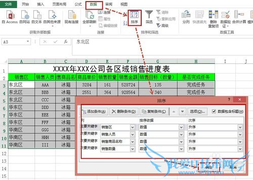 Excel如何让数据按照特定的顺序来排序