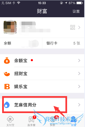 怎么查看自己的支付宝芝麻信用分?