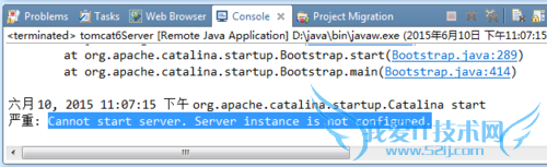 TomcatServer instance is not configured