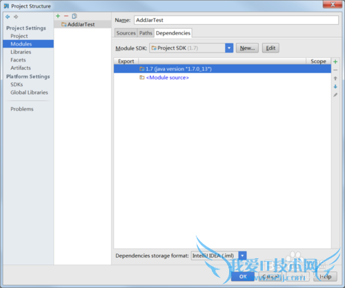 IntelliJ IDEA 14 java项目中添加jar包