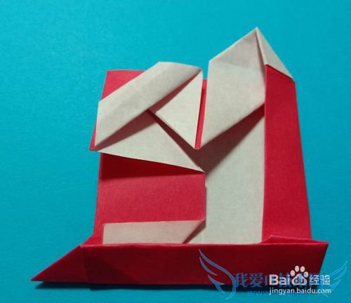 创意折纸如何折滑雪橇的圣诞老人(圣诞节礼物)