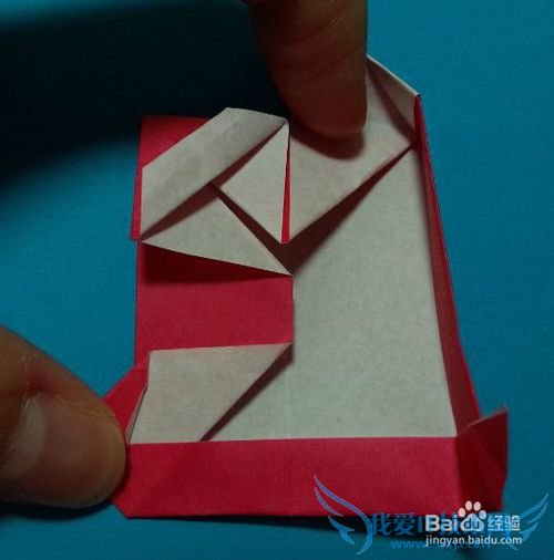 创意折纸如何折滑雪橇的圣诞老人(圣诞节礼物)