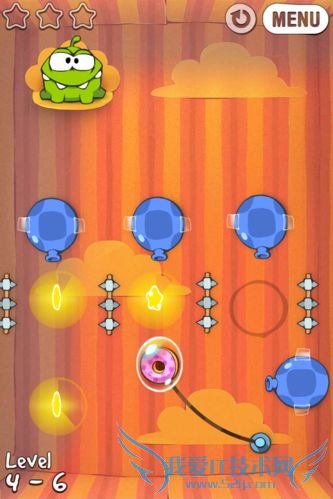 iPhone★糖果怪兽礼物盒第6关攻略