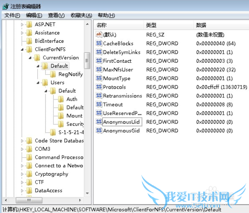 Windows7 NFS客户端访问NFS无法写入文件问题。