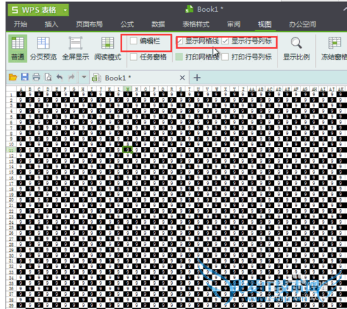 wps excel好用么——如何制作趣味图,黑白相间