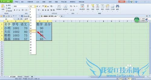 如何更改excel表格中字体的大小和颜色等格式