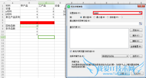 如何用WPS表格进行规划求解运算