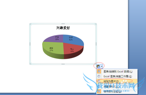 Excel图表以图片形式粘贴到幻灯片PPT