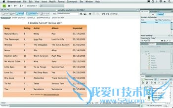 如何制作一个Spry构件服务排序数据