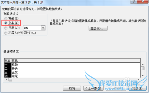 怎样将文本文件导放到Excel 2010中