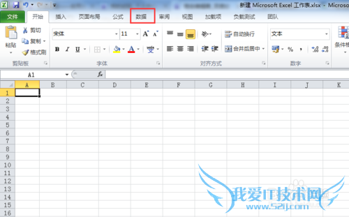怎样将文本文件导放到Excel 2010中