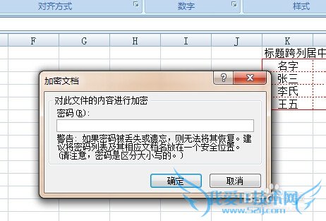 excel2003、2007、2010表格设置加密的方法