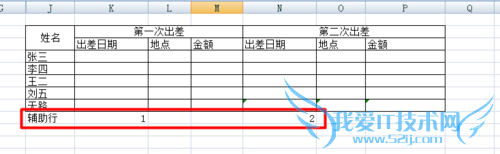 Excel流水账向报表转变之出差问题