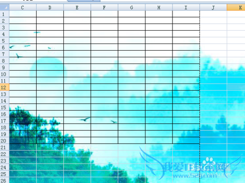 Excel表格背景设置方法---不打印