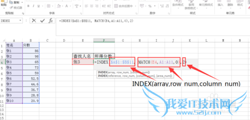 EXCEL中如何使用行列交叉定位查找单元格内容?