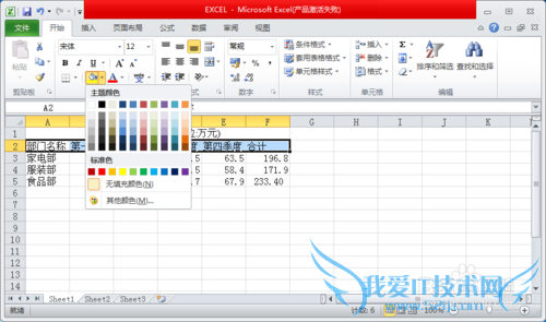 2010excel表格如何更改数字类型和添加表格底纹
