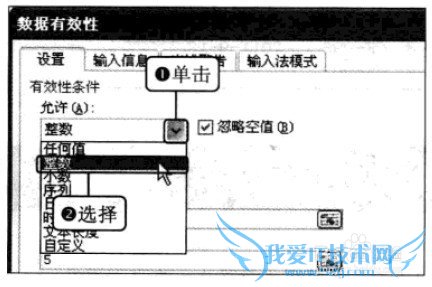 Excel2010 限定输入数据的类型范围的方法